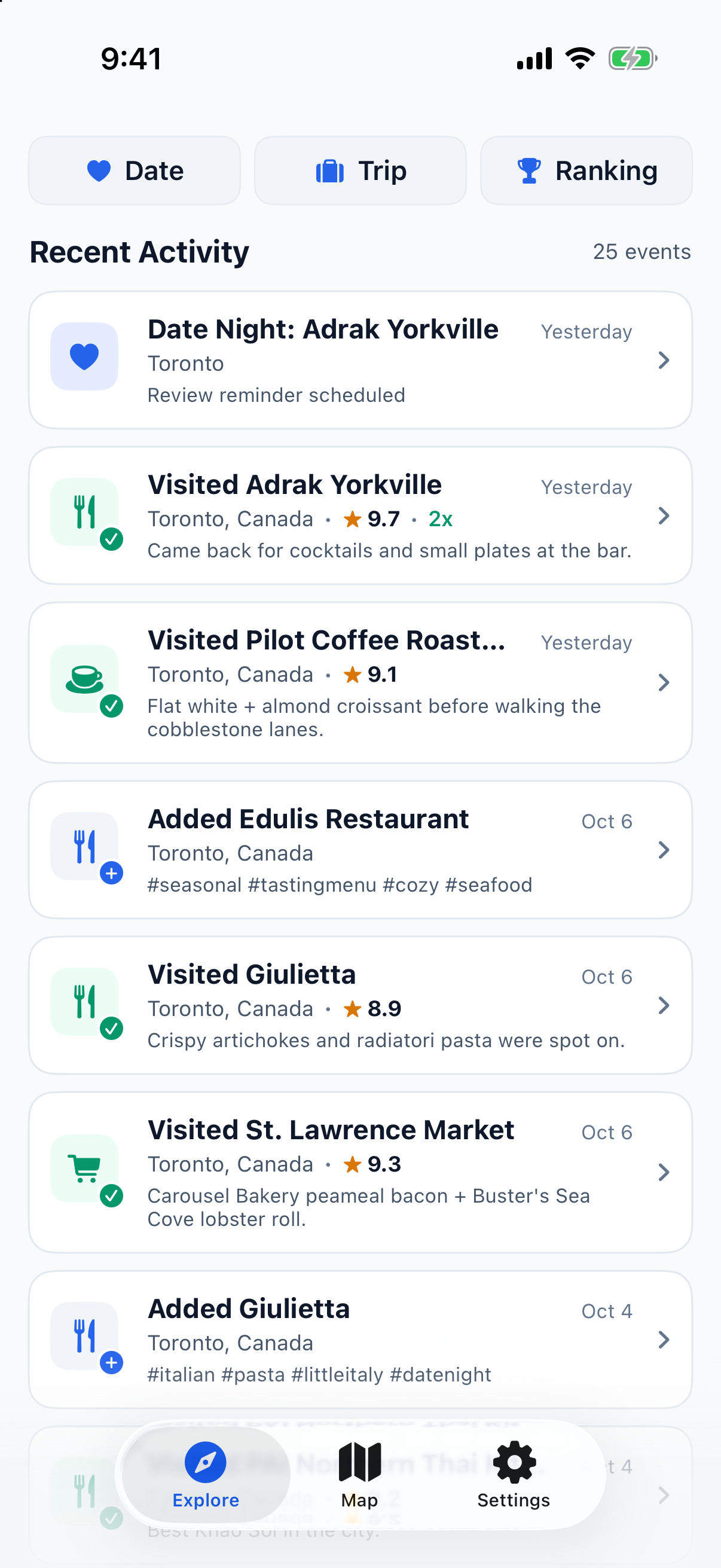 Live Activity Feed & Quick Planners
